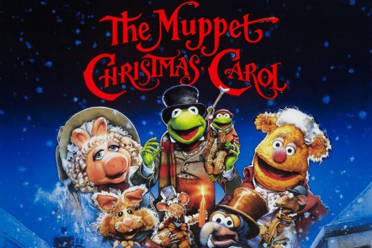 A collage of images of muppets, all dressed as characters from A Christmas Carol.