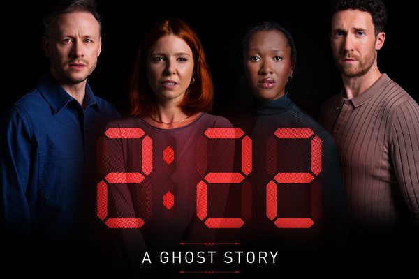 2:22 title treatment with black background and cast images