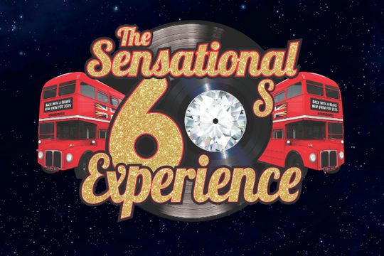 Show graphic with the title over the top of an LP record with two London buses bursting out from the sides