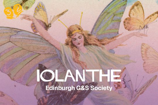 A painting of a fairy with multicoloured wings surrounded by butterflies.