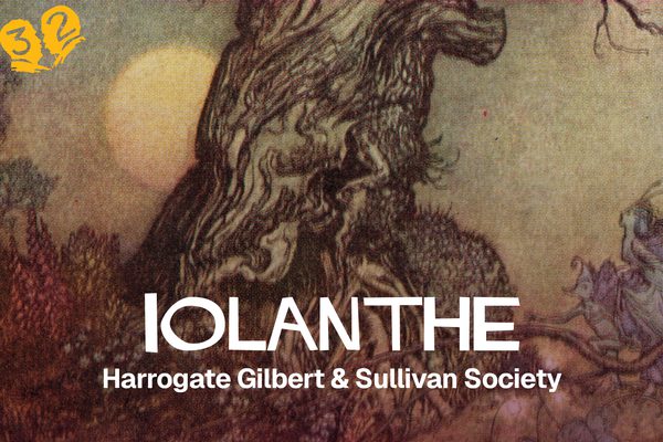 A painting of the trunk of a tree with fairies round it.