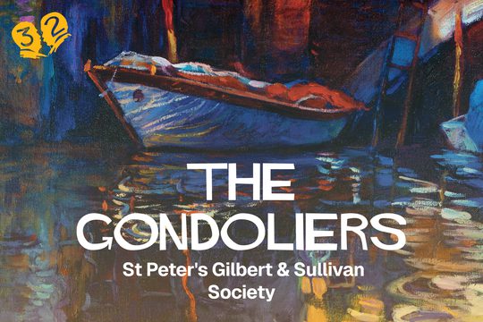 A pastel painting of a gondola.