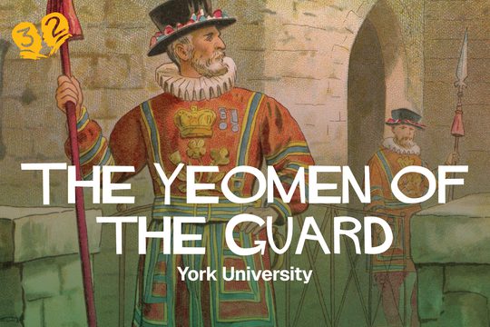 A painting of two beefeaters.