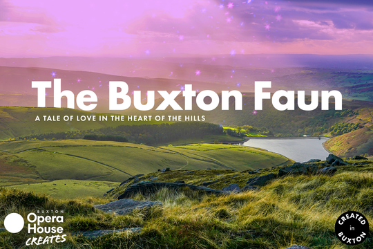 A purple sunset over rolling green hills, with some sparkles in the sky.