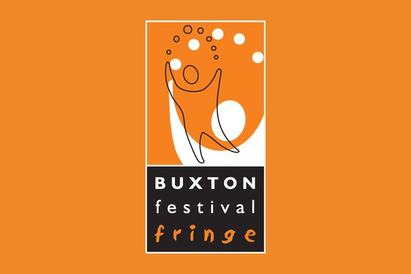 An orange background with the Buxton Festival Fringe logo in the middle.