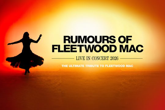 The silhouette of a woman in a big skirt dancing in front of a sunset.