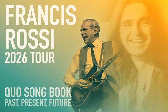 A man playing a guitar. The image is blended into a green and yellow gradient background.